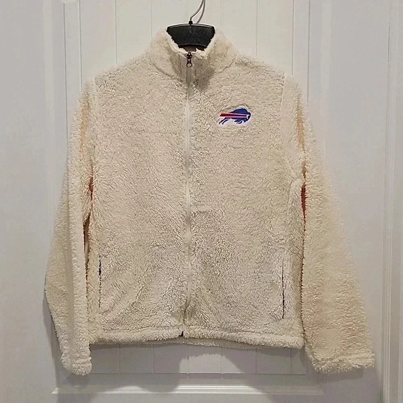 NFL Tops - Buffalo Bills NFL Zipup Fleece Jacket Juniors Collection Size Large 11/13